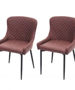 Esszimmerstuhl HWC-H79 (2er Set) - Braun