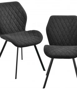 En.casa Esszimmerstuhl Sarpsborg 2er Set - Grau