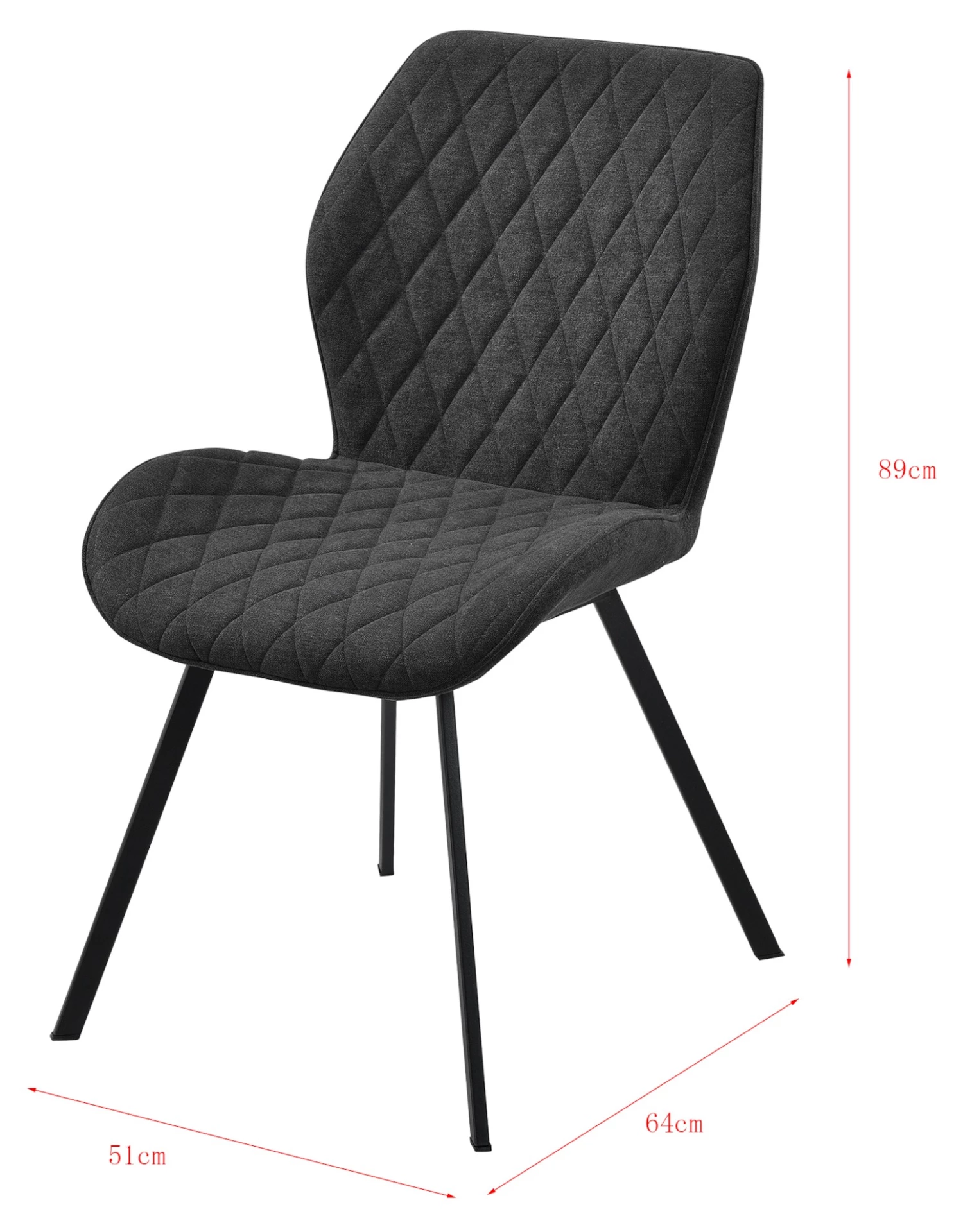 En.casa Esszimmerstuhl Sarpsborg 2er Set - Grau 7 En.casa Esszimmerstuhl Sarpsborg 2er Set - Grau – Bild 7