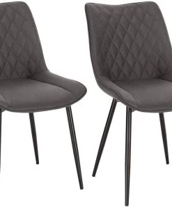 Woltu Esszimmerstuhl Jenny (2er Set) - Grau
