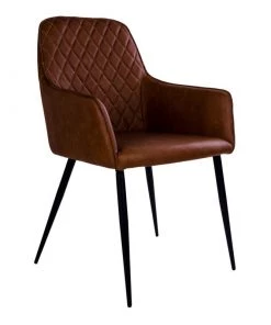 Ebuy24 Hasse Esszimmerstuhl - Eiche Schwarzbraun Dekor - 65 x 57 cm - Kunstleder