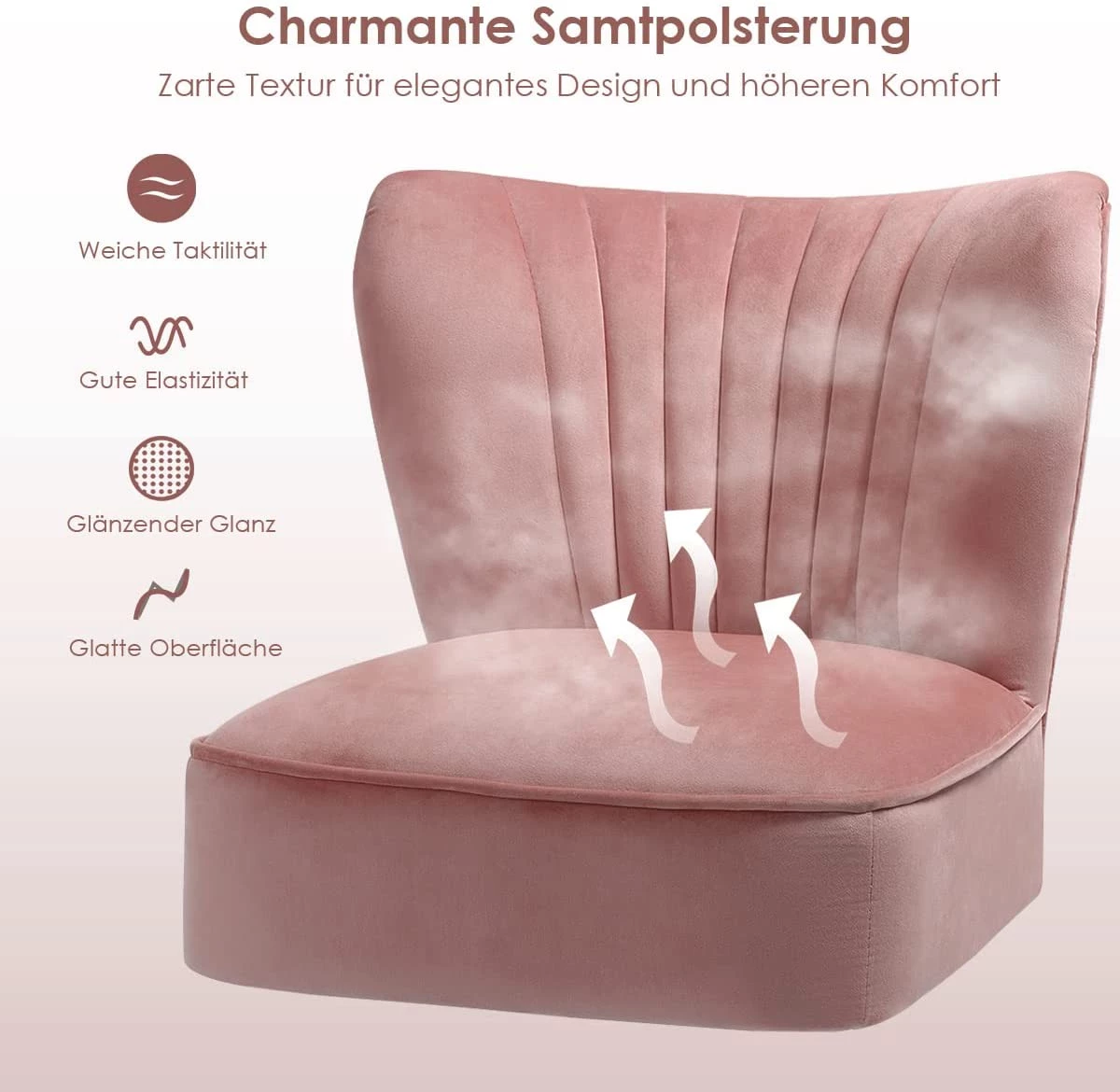 Costway Polsterstuhl Esszimmerstuhl 3 Costway Polsterstuhl Esszimmerstuhl – Bild 3
