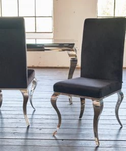 KAWOLA Esszimmerstuhl LEIA Velvet - Schwarz 9 KAWOLA Esszimmerstuhl LEIA Velvet - Schwarz -Deutschland Stühle Verkaufs-Shop 484debb5bab543db81e84bd455362fe0