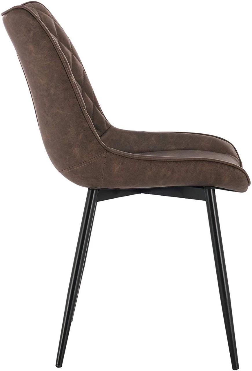 Woltu Esszimmerstuhl Katrin (2er Set) - Dunkelbraun 4 Woltu Esszimmerstuhl Katrin (2er Set) - Dunkelbraun – Bild 4