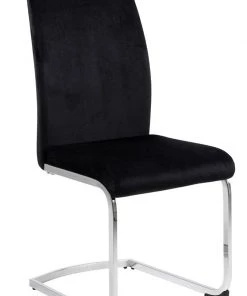 Ebuy24 Ulla Esszimmerstuhl als Kufenstuhl - Ulla Esszimmerstuhl als Kufenstuhl schwarz, chrom.