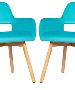 Costway 2er Set Esszimmerstuhl Polsterstuhl