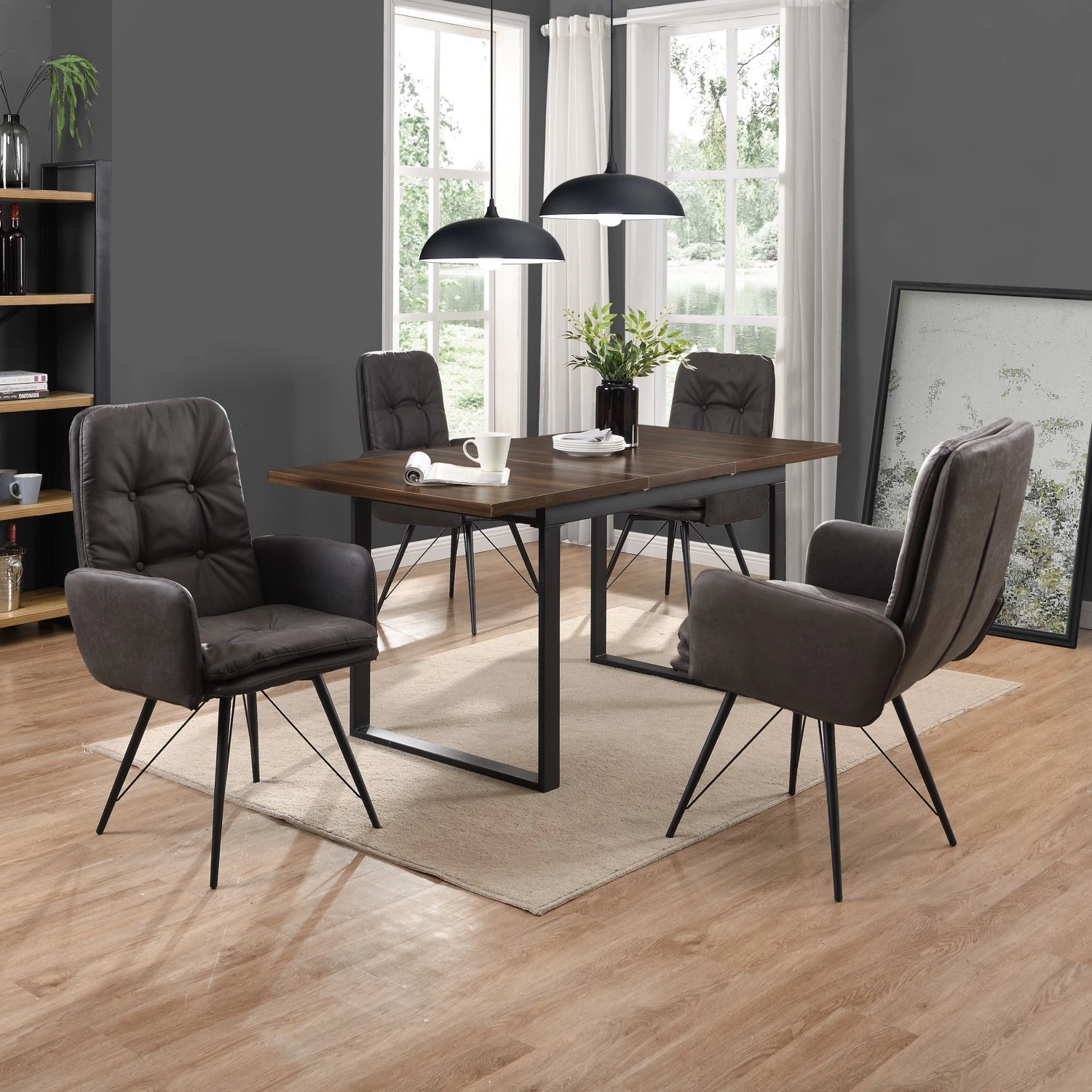 B&D home Armlehnstuhl ANOUK - Grau 3 B&D home Armlehnstuhl ANOUK - Grau – Bild 3