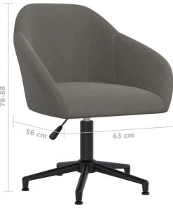 VidaXL Bürostuhl Drehbar Dunkelgrau Samt -Deutschland Stühle Verkaufs-Shop 52f55c1ef14e46519aa11fc15936f7ac