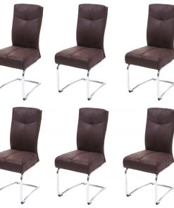 Esszimmerstuhl HWC-G56 (6er Set) - Braun