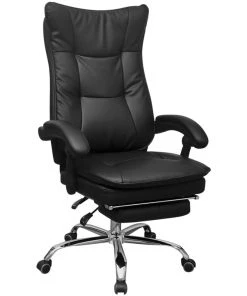 VidaXL Relaxsessel Bürostuhl Chefsessel - vidaXL Relaxsessel Bürostuhl Chefsessel mit Fußstütze Schwarz