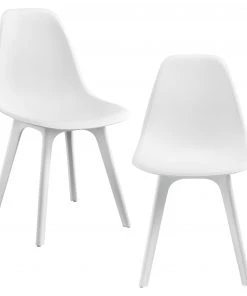 En.casa Esszimmerstuhl Brevik 2er Set - Weiß