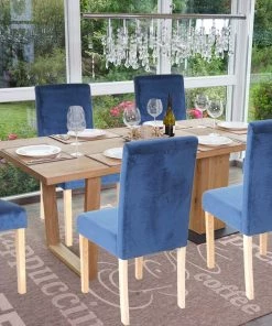 HWC Esszimmerstuhl Littau Samt (6er Set) - Petrol -Deutschland Stühle Verkaufs-Shop 55147907f21b43e68efd0f149597a294