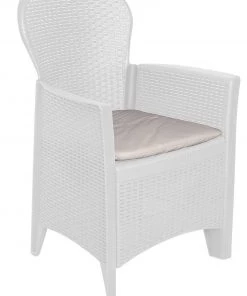 Dmora Modularer Sessel mit Rattan-Effekt