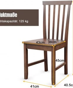 Costway 2er Set Esszimmerstühle -Deutschland Stühle Verkaufs-Shop 560558ec682a4b6ba9f9968741c376e8