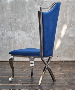 KAWOLA Esszimmerstuhl AMALIA Velvet - Blau -Deutschland Stühle Verkaufs-Shop 5765e3dd78044443aafc3ed949335b3f