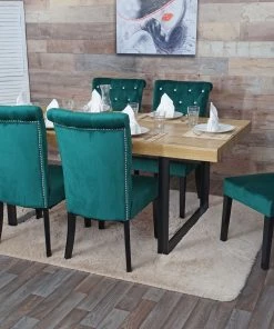 Esszimmerstuhl HWC-D22 (6er Set) - Dunkelgrün - Schwarz - Buche -Deutschland Stühle Verkaufs-Shop 58ba96669b9542ef889e99276c51c6be