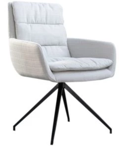 KAWOLA Drehstuhl VINCE Stoff hellgrau - KAWOLA Drehstuhl VINCE Drehsessel Stoff hellgrau