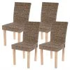 HWC Esszimmerstuhl Littau (4er Set) Rattan - Standard