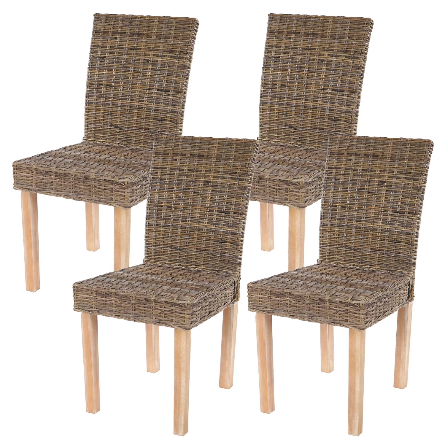 HWC Esszimmerstuhl Littau (4er Set) Rattan - Standard 1 HWC Esszimmerstuhl Littau (4er Set) Rattan - Standard