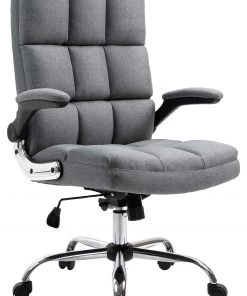 Bürostuhl HWC-J21 - Hellgrau - Textil