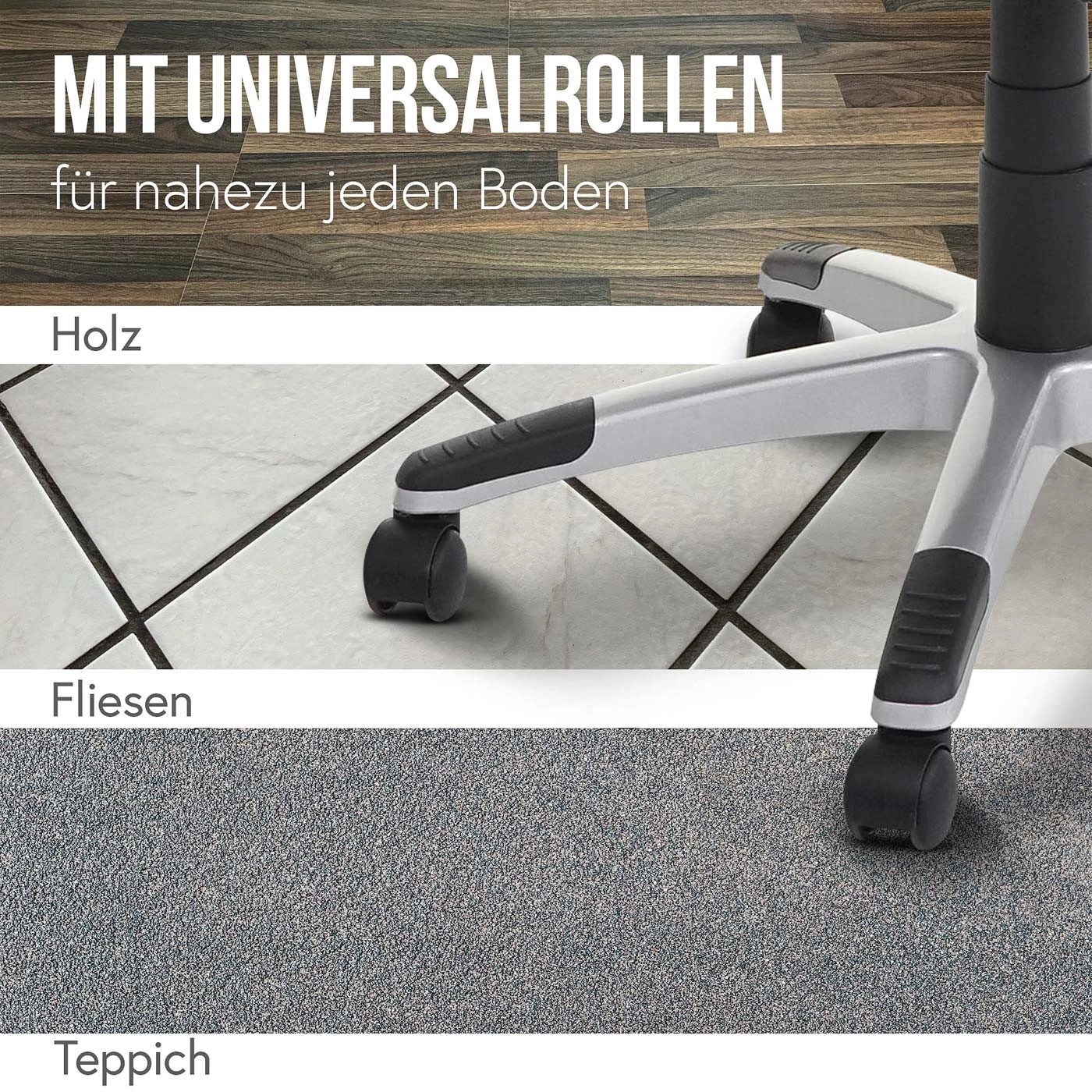 Bürostuhl HWC-A71 - Schwarz 4 Bürostuhl HWC-A71 - Schwarz – Bild 4