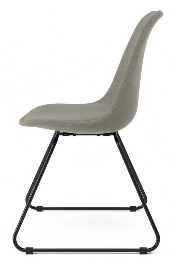 KAWOLA Stuhl MALIM Stoff grau - KAWOLA Stuhl MALIM Stoff grau Kufe Metall schwarz 2 KAWOLA Stuhl MALIM Stoff grau - KAWOLA Stuhl MALIM Stoff grau Kufe Metall schwarz – Bild 2