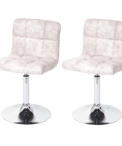 HWC Esszimmerstuhl Kavala (2er Set) - Hellgrau