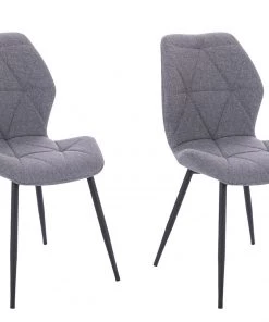 Svita JAMIE Esszimmerstuhl - Hellgrau - Grau - Textil