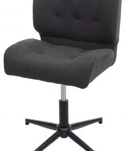 Bürostuhl HWC-H42 - Schwarz - Grau - Textil