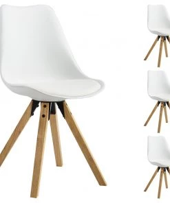 IDIMEX Esszimmerstuhl TYSON (4er-Set) - Weiß