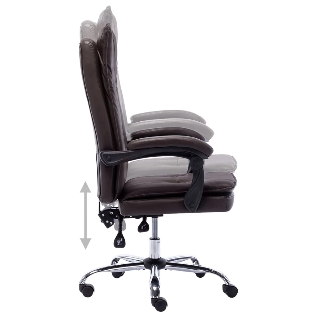VidaXL Bürostuhl Braun Kunstleder 3 VidaXL Bürostuhl Braun Kunstleder – Bild 3