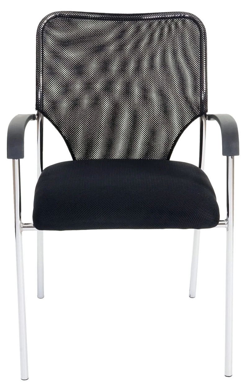 HWC Besucherstuhl Tulsa stapelbar (4er Set) - 4x Stuhl, Sitz schwarz, Rückenfläche schwarz 4 HWC Besucherstuhl Tulsa stapelbar (4er Set) - 4x Stuhl, Sitz schwarz, Rückenfläche schwarz – Bild 4