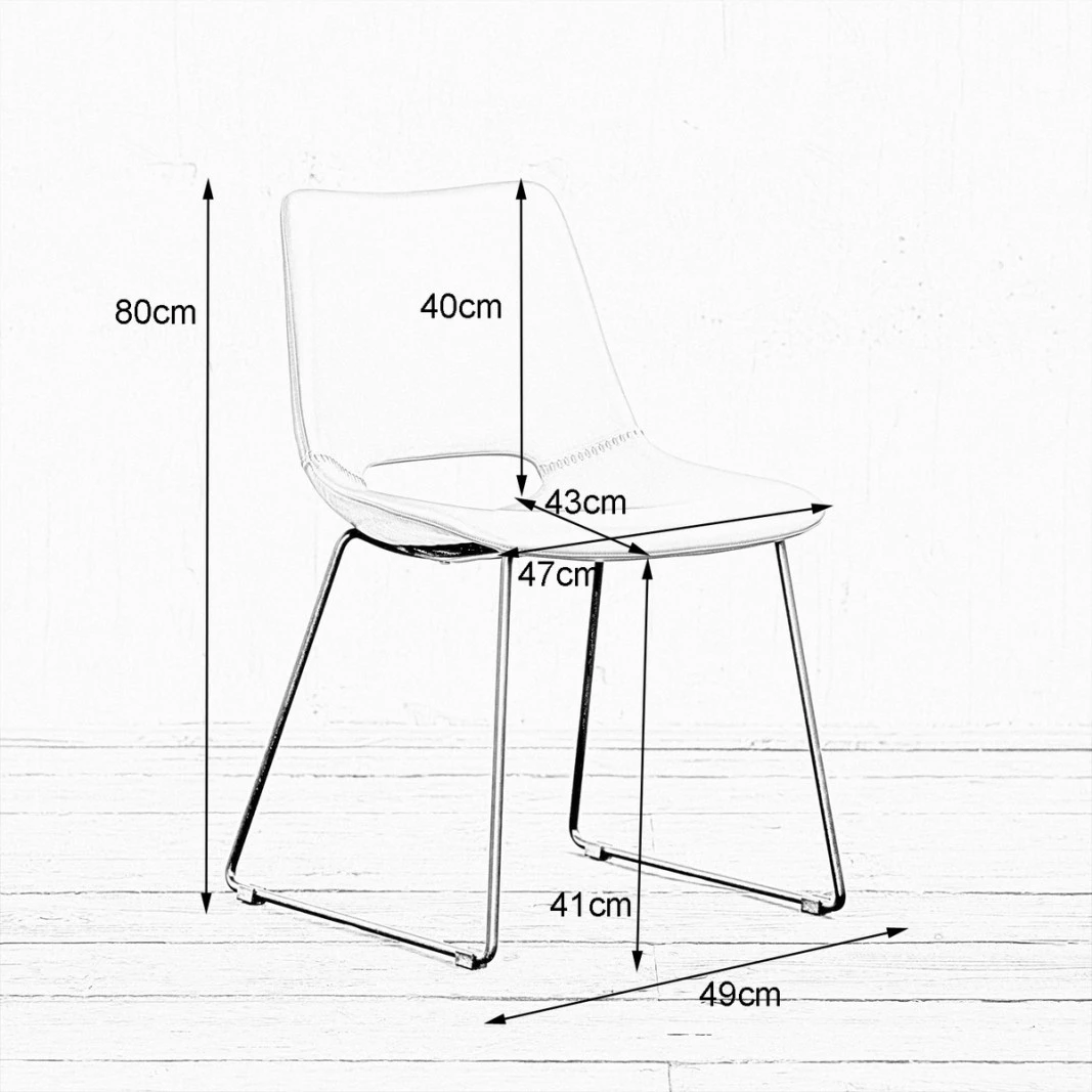 KAWOLA Stuhl ASCO Kunstleder - Schwarz 3 KAWOLA Stuhl ASCO Kunstleder - Schwarz – Bild 3