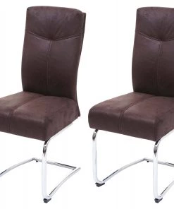 Esszimmerstuhl HWC-G56 (2er Set) - Braun