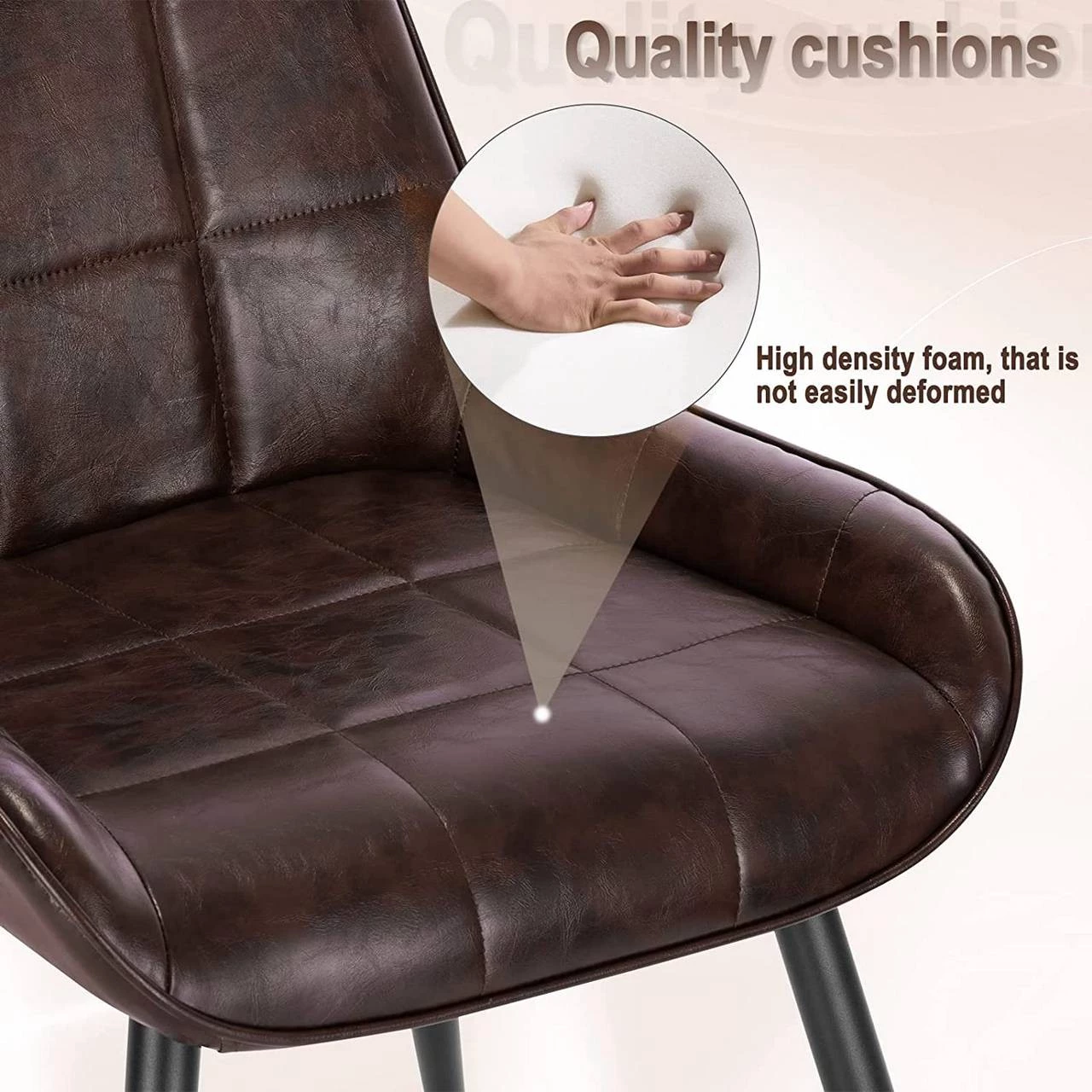 Woltu Esszimmerstuhl Olaf (2er Set) - Dunkelbraun 3 Woltu Esszimmerstuhl Olaf (2er Set) - Dunkelbraun – Bild 3