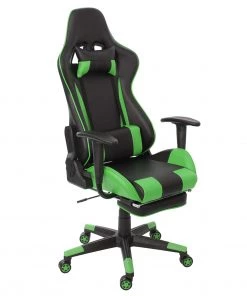Bürostuhl HWC-D25 - Schwarz - Grün