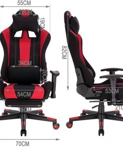 Woltu Gaming Stuhl Allen - Schwarz - Rot -Deutschland Stühle Verkaufs-Shop 658b87a290914f9f9666b601664c1357