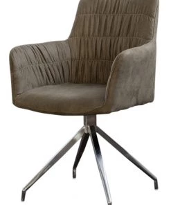 KAWOLA Stuhl NIXIE drehbar Stoff - Grau