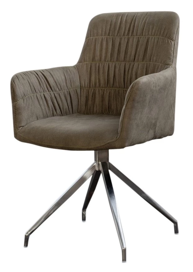 KAWOLA Stuhl NIXIE drehbar Stoff - Grau 1 KAWOLA Stuhl NIXIE drehbar Stoff - Grau