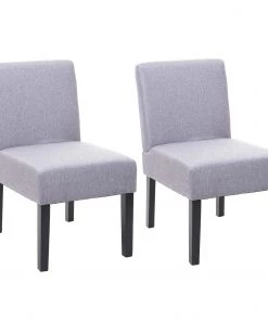 Esszimmerstuhl HWC-F61 (2er Set) - Grau