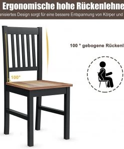 Costway 4er Set Esszimmerstühle -Deutschland Stühle Verkaufs-Shop 6835348e3eb74551836543eee2bfb01c