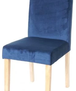 HWC Esszimmerstuhl Littau Samt - Petrol