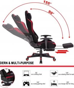 Woltu Gaming Stuhl Allen - Schwarz - Rot -Deutschland Stühle Verkaufs-Shop 69629b6e830143f6a58c509413a181cc