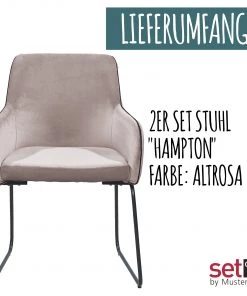 Set one by Musterring Armlehnenstuhl Hampton (2er Set) - Altrosa -Deutschland Stühle Verkaufs-Shop 69877f64ddeb44178a1b54011b6fce19