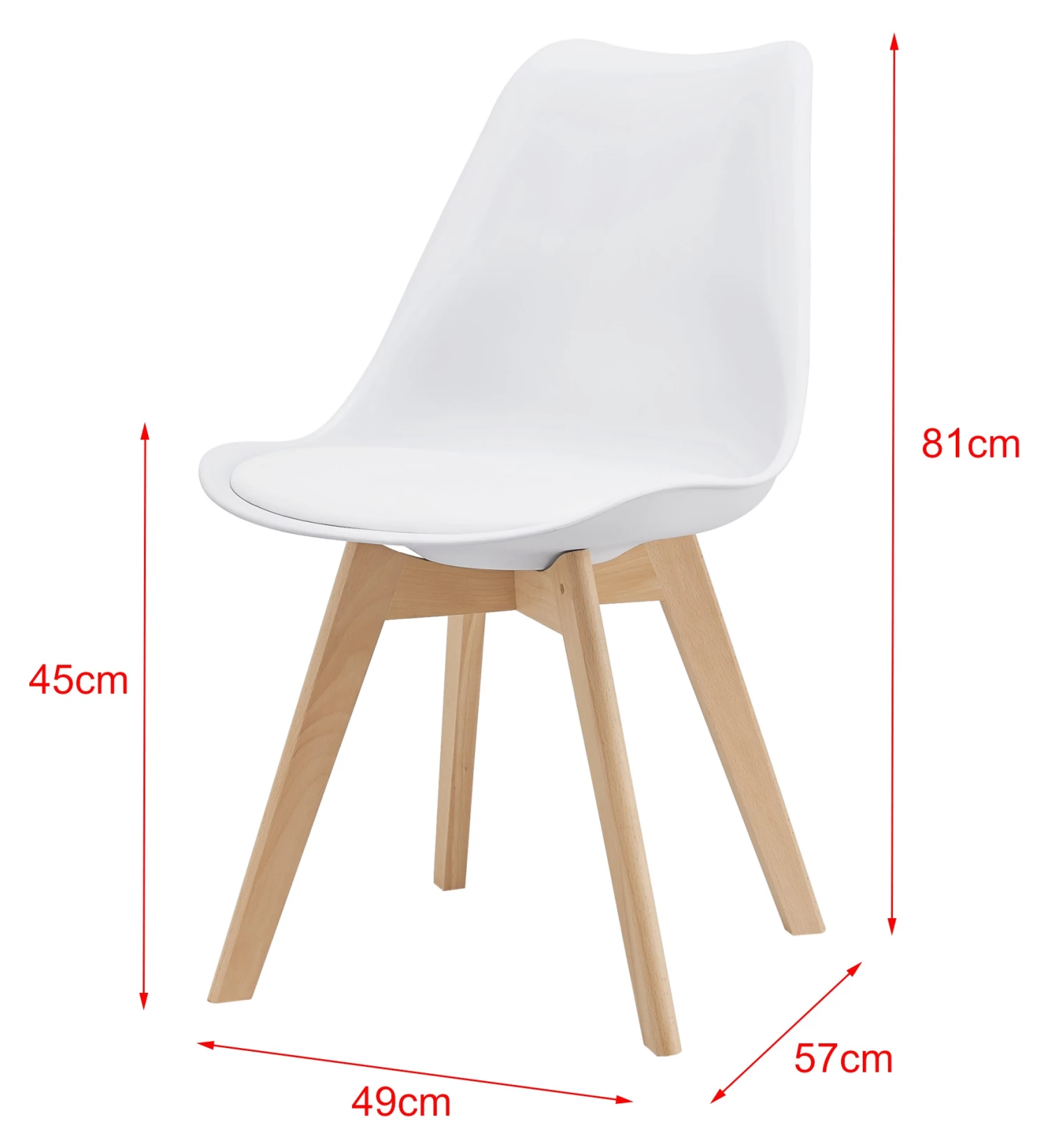 En.casa Esszimmerstuhl Fläten 2er Set - Weiß 3 En.casa Esszimmerstuhl Fläten 2er Set - Weiß – Bild 3