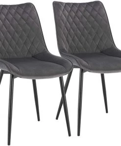 Woltu Esszimmerstuhl Laura (2er Set) - Grau