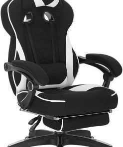 Woltu Gaming Stuhl Ricco - Schwarz - Weiß