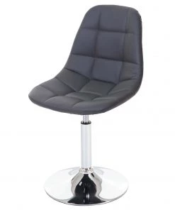 Esszimmerstuhl HWC-A60 - Grau - Kunstleder - Metall