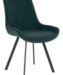 Ebuy24 Memphis Esszimmerstuhl Velour - Memphis Esszimmerstuhl Velour grün, schwarz.