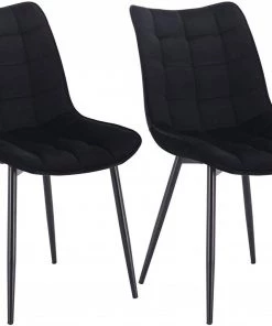 Woltu Esszimmerstuhl Elif Ⅰ - Schwarz